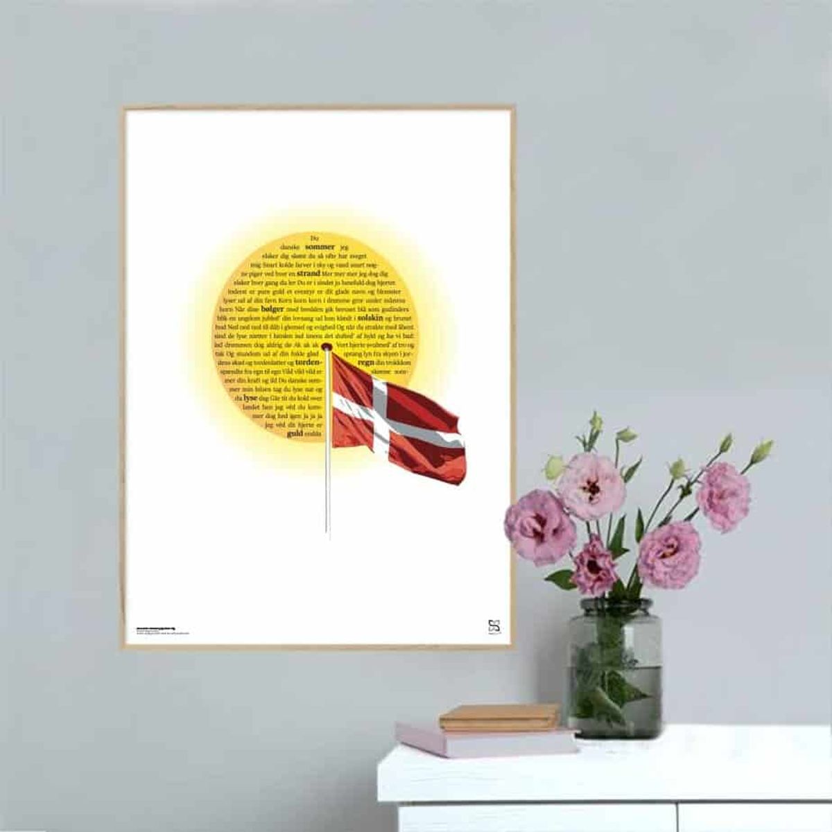 Du danske sommer, jeg elsker dig - Songshape plakat - 15 x 21 cm / XS / lodret