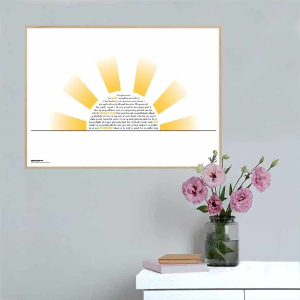 Morgenstund har guld i mund - Songshape plakat - 30 x 21 cm / Small / vandret