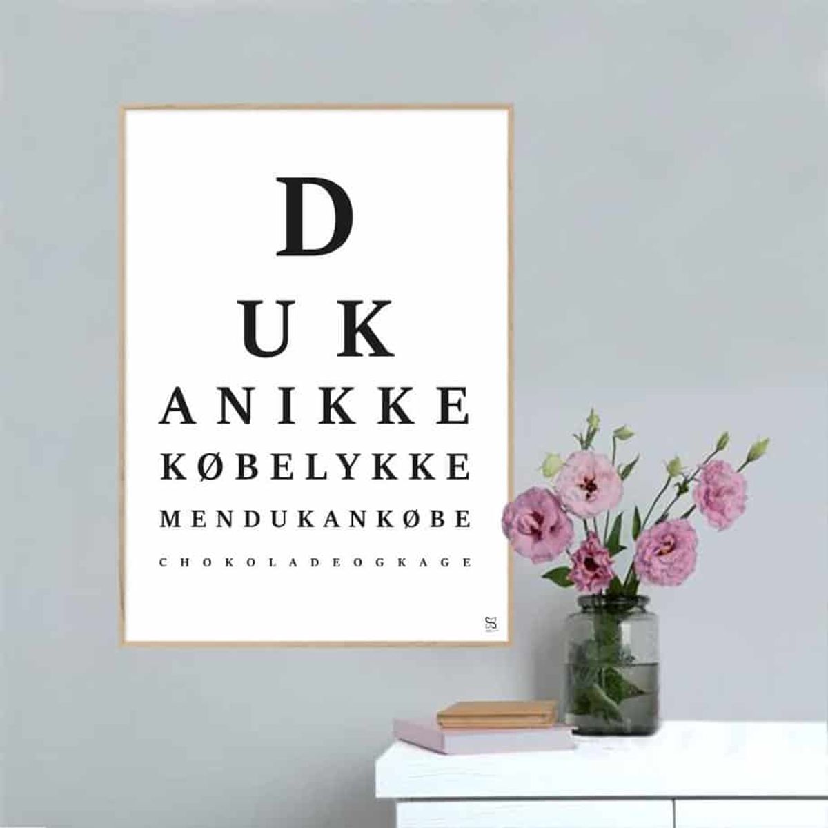 Synstavle - Du kan ikke købe lykke - Songshape plakat - 15 x 21 cm / XS / lodret