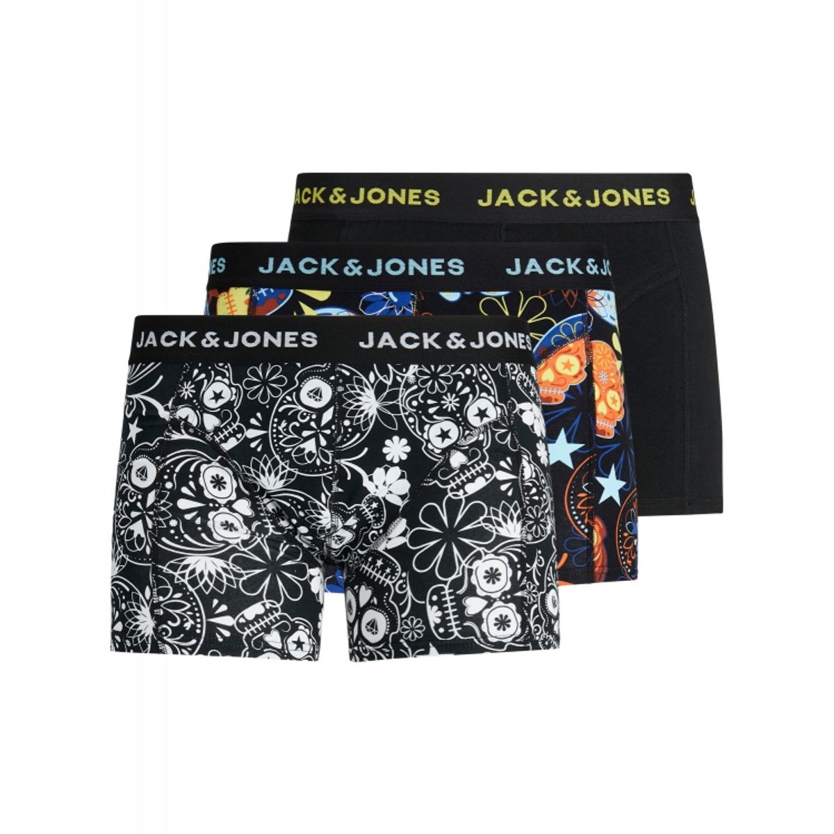 Jack & Jones 3pak figursyede underbukser/boksershorts i sort til herre