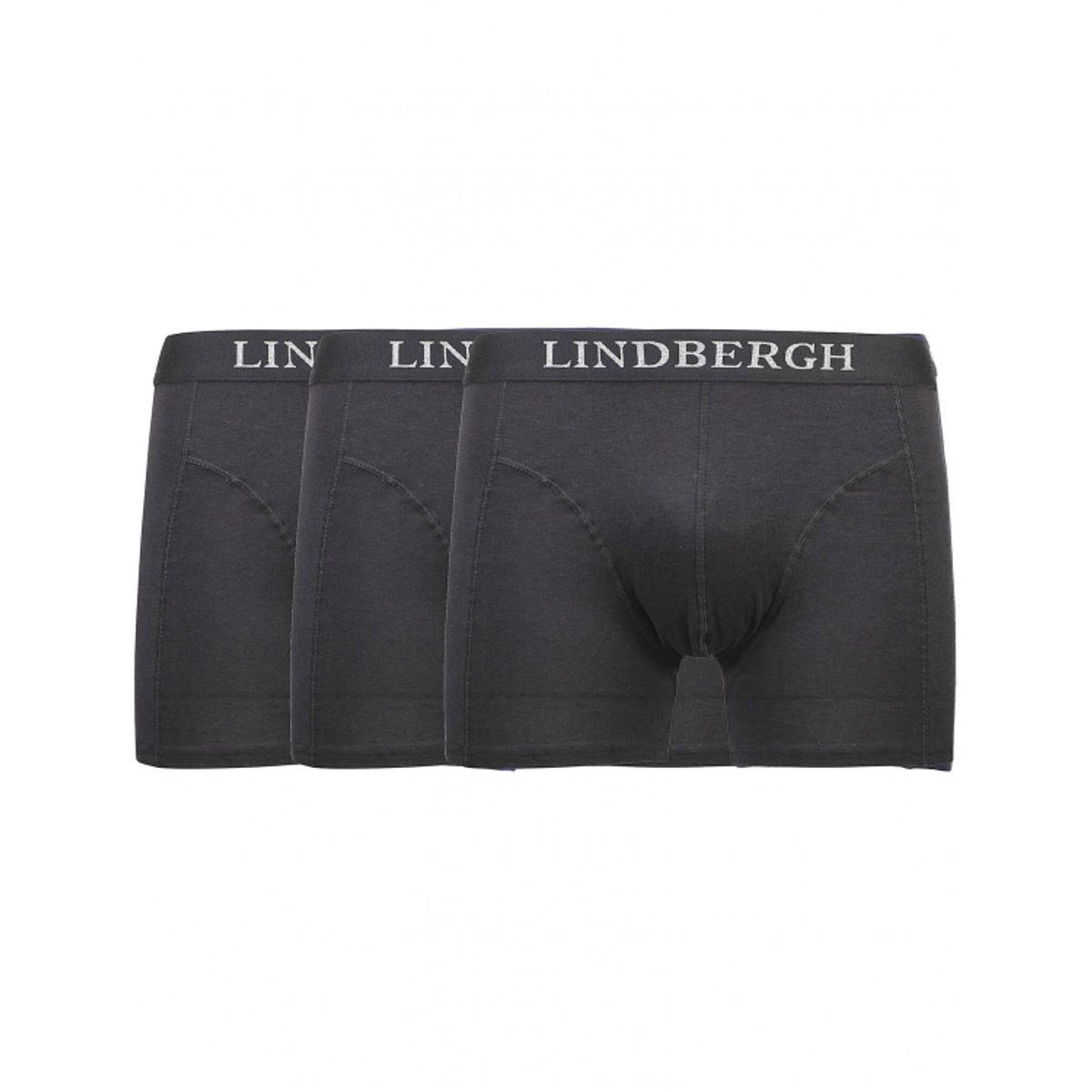 Lindbergh 3pak underbukser/boksershorts med bambus i sort til herre