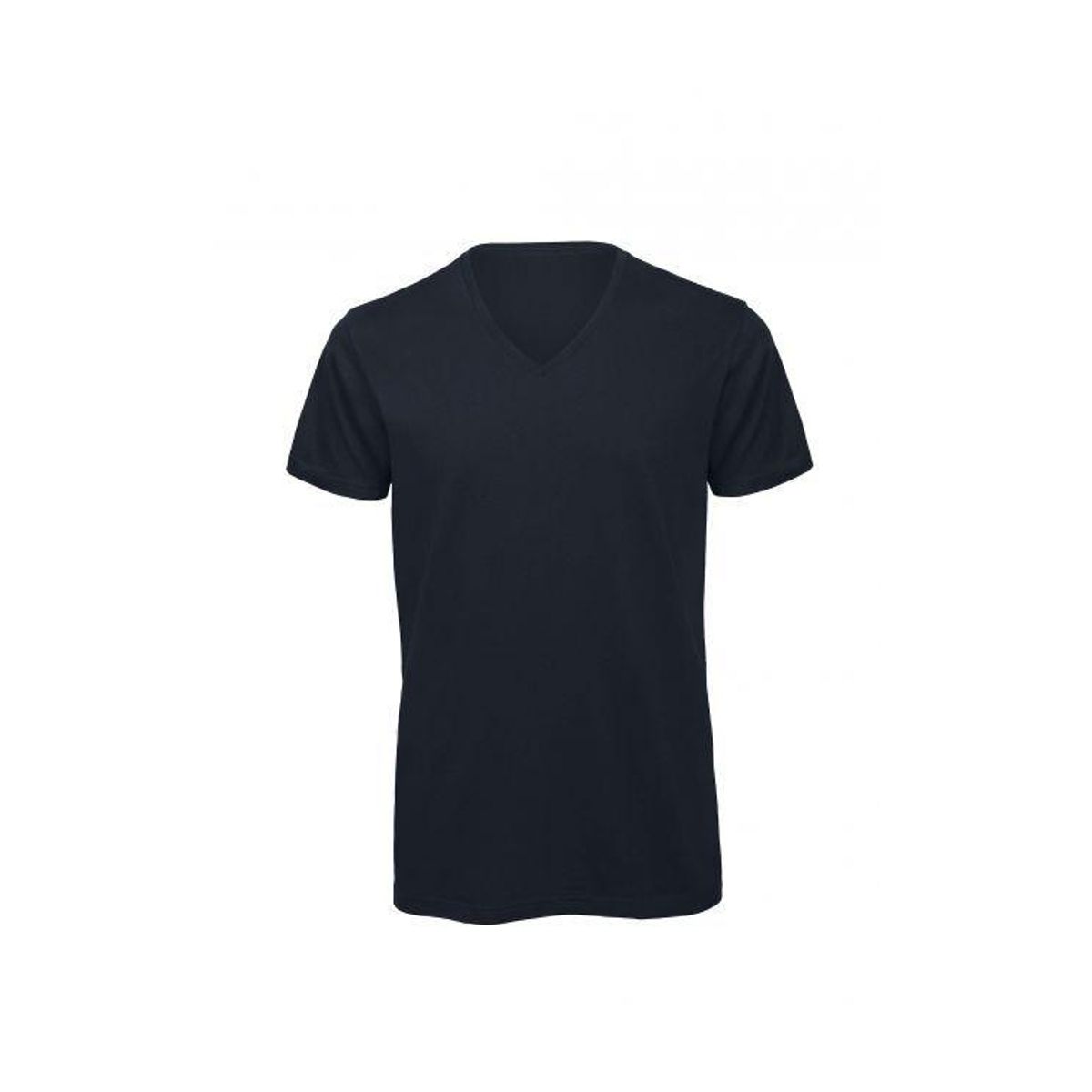 B&C Exact t-shirt med v-hals i navy til herre