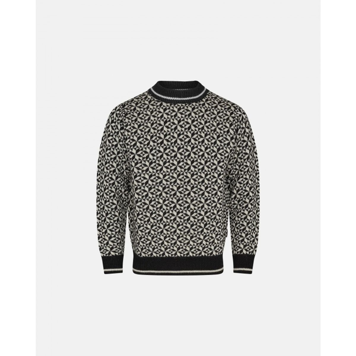 Dovre strik sweatshirt m. mønster