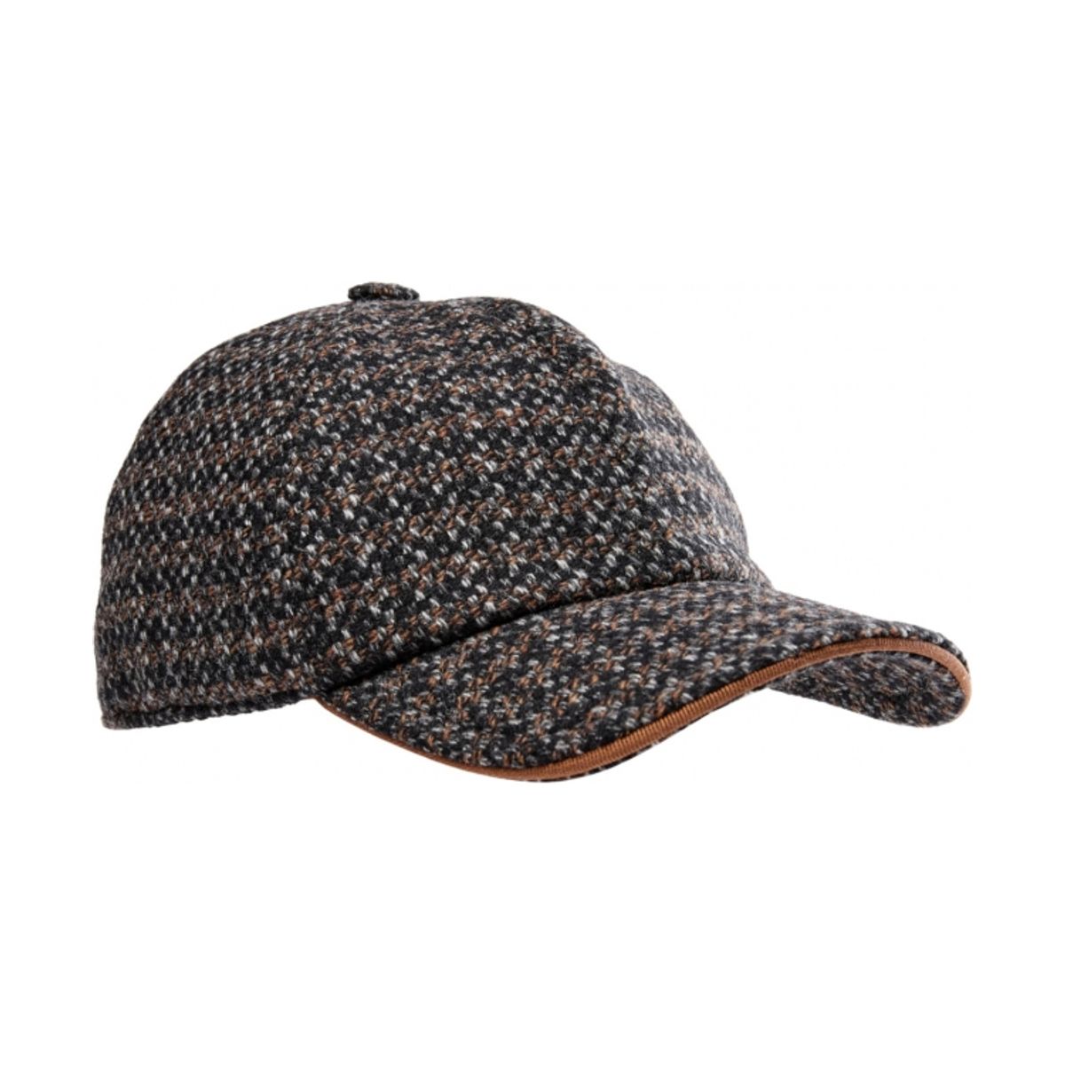 Connexion Tie WOOLEN CAP Check i varm karamel