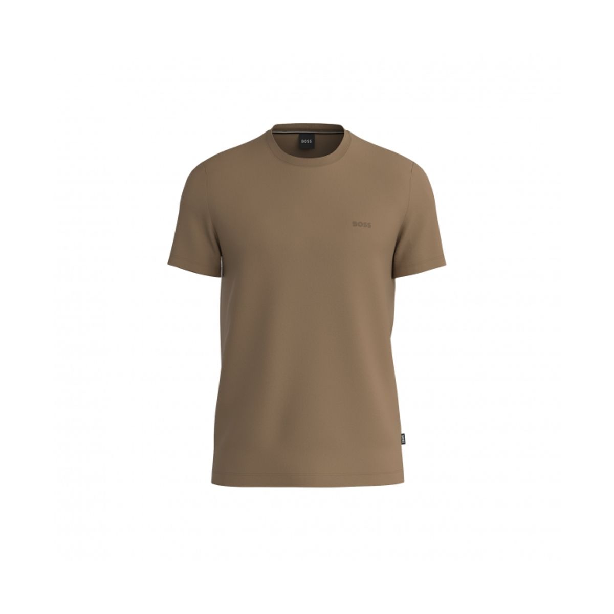 BOSS t-shirt med crew neck i beige til herre| Regular fit |