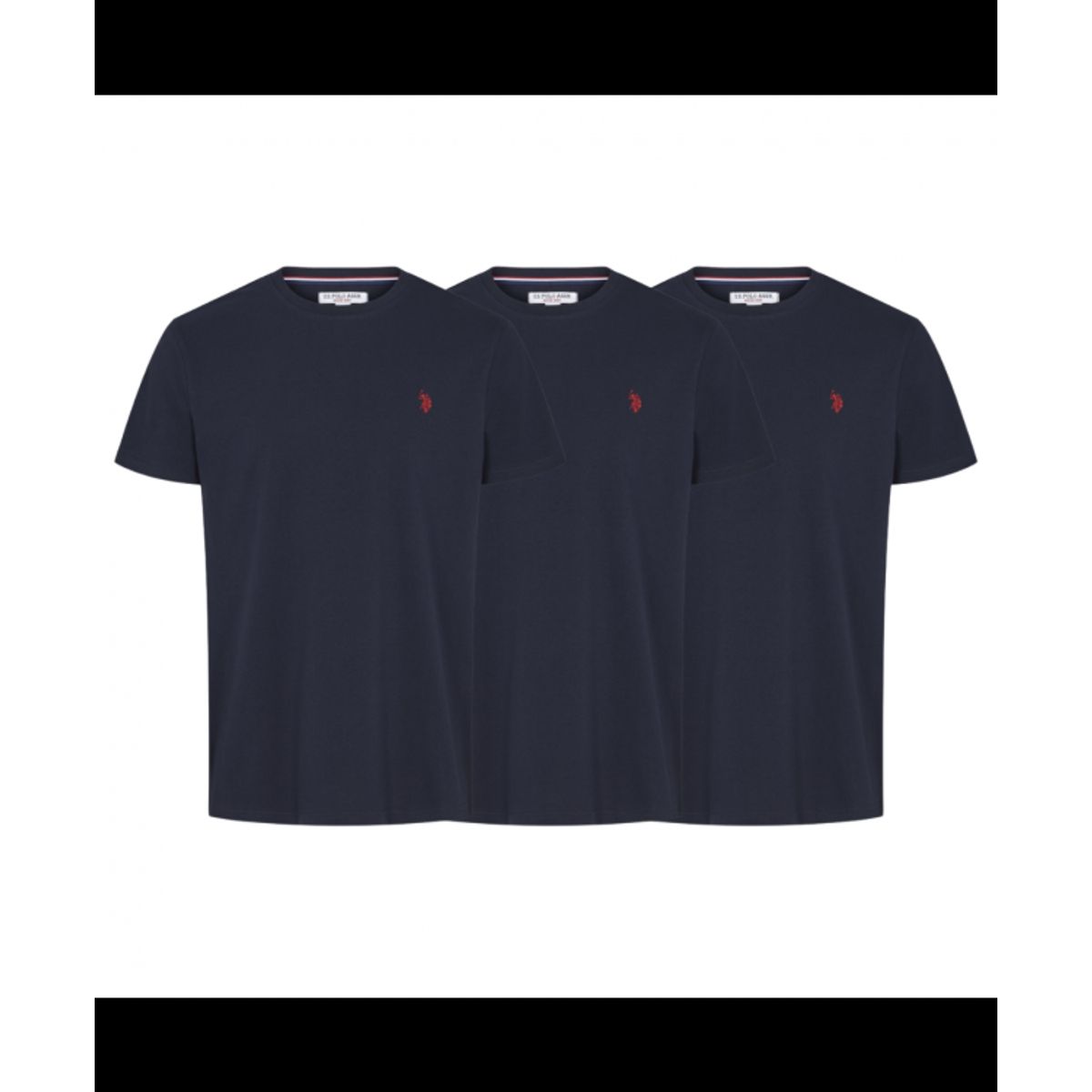 U.S POLO ASSN 3pak T-shirt i navy til herre | Regular fit |