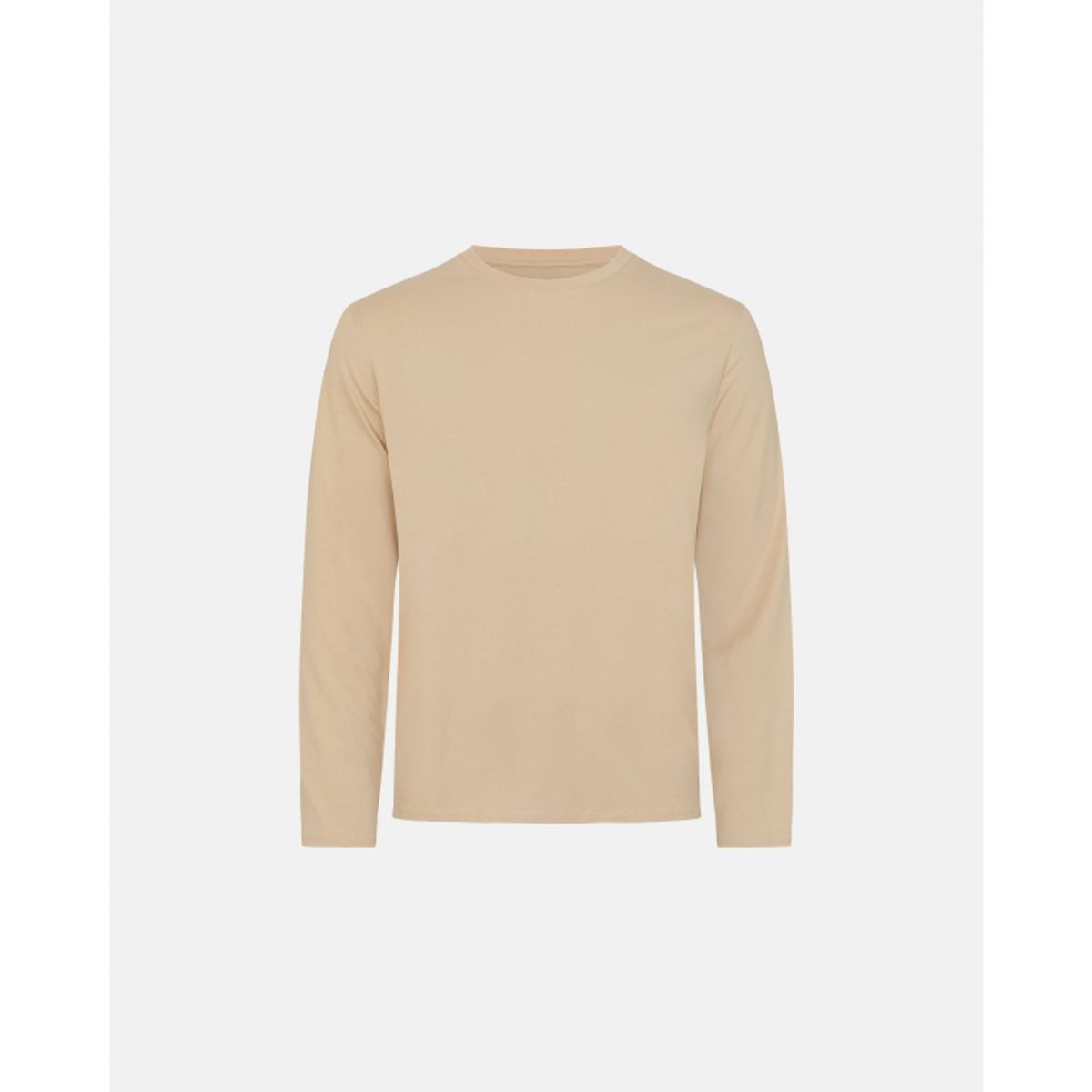 RESTERÃDS langærmet bambus t-shirt i beige til herre