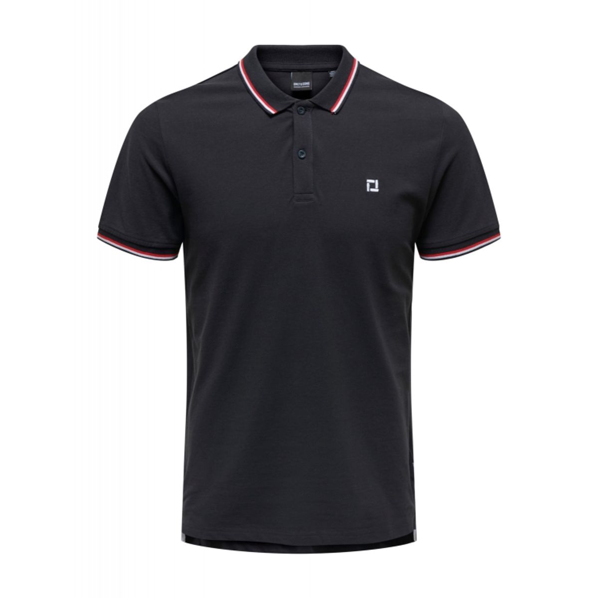 ONLY & SONS polo t-shirt i navy til herre | Regular fit |