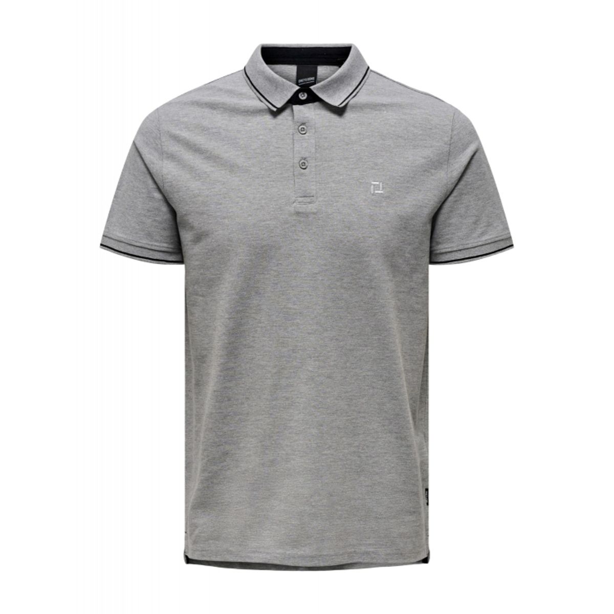 ONLY & SONS polo t-shirt i grå til herre | Regular fit |