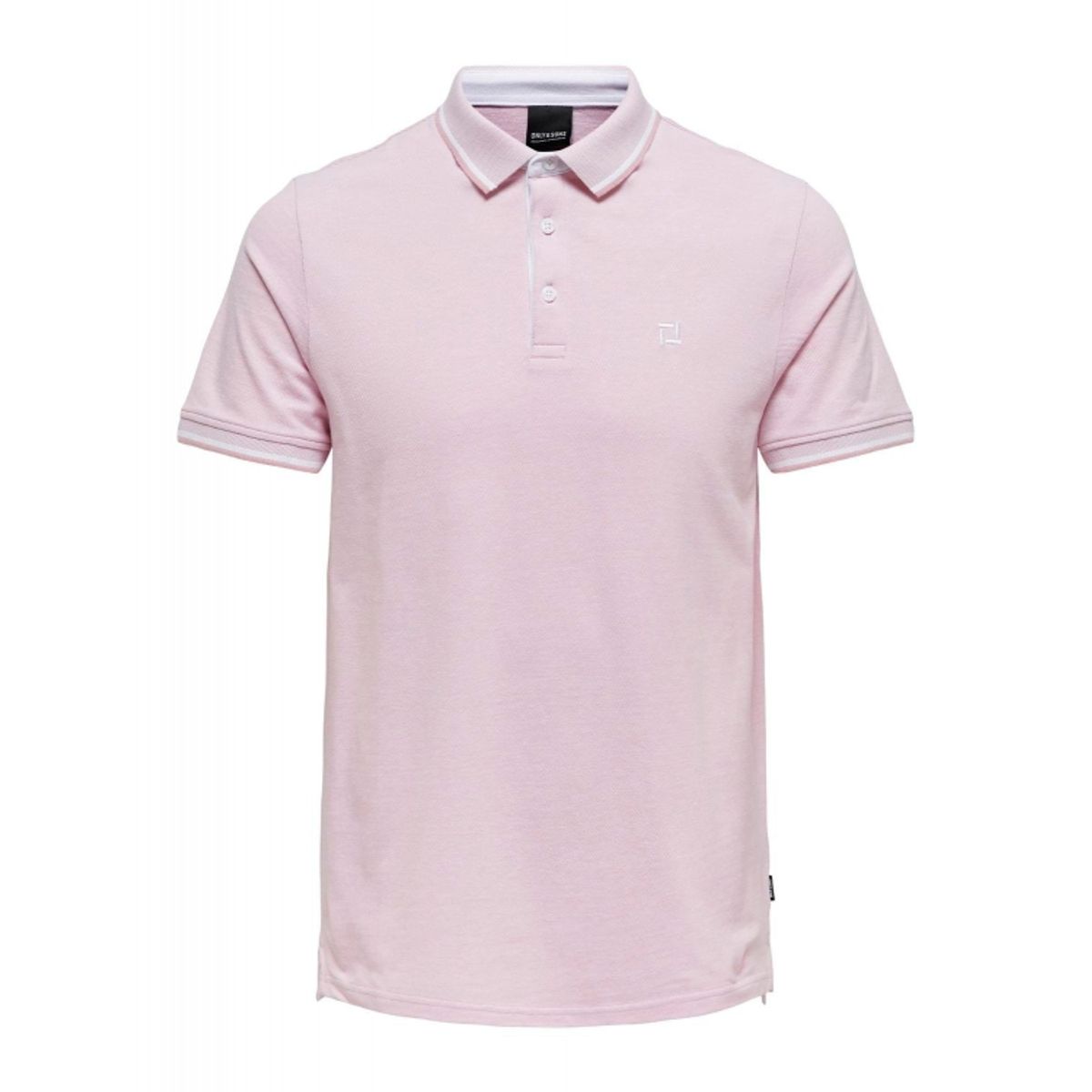 ONLY & SONS polo t-shirt i lyserød til herre | Regular fit |