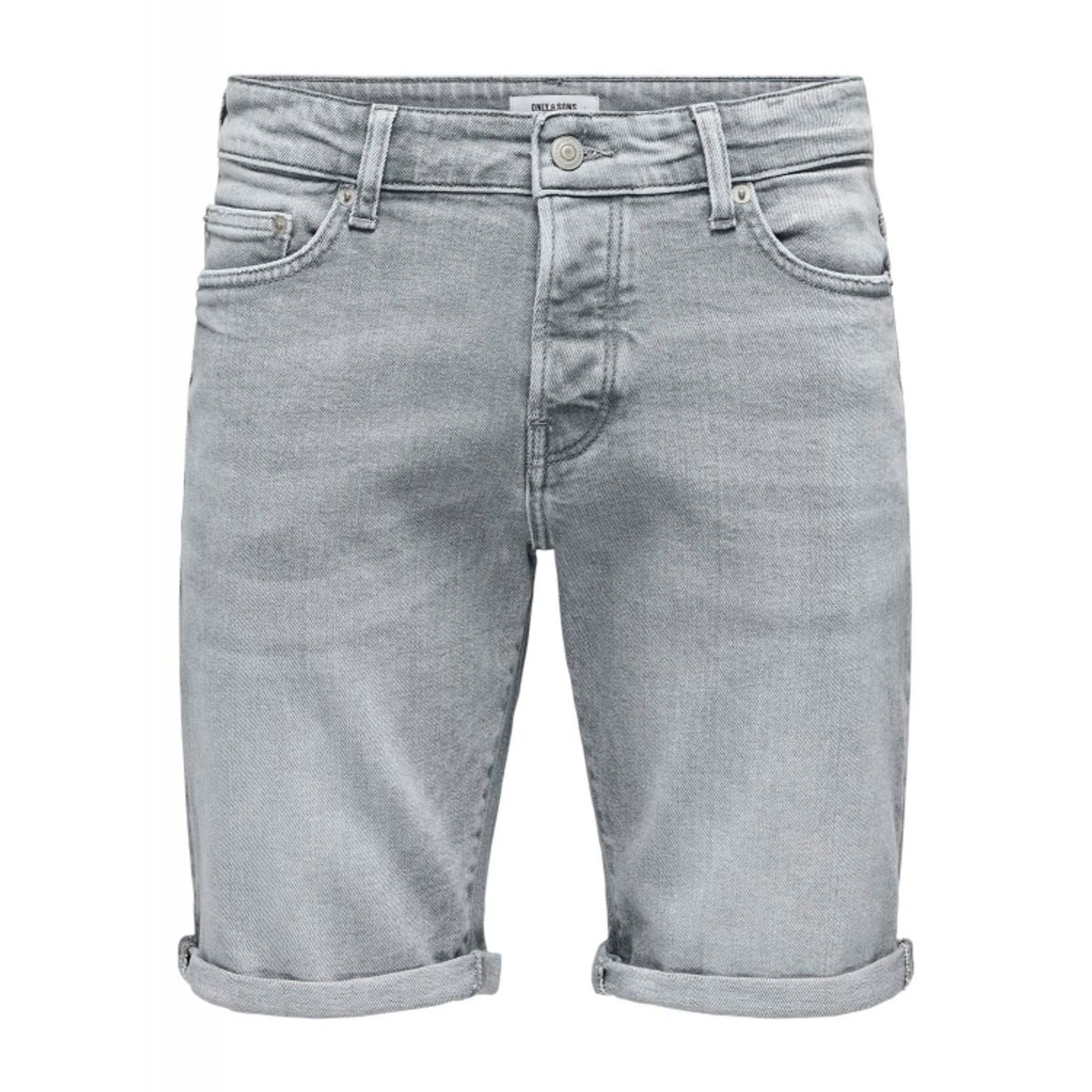 ONLY & SONS denim shorts i grå til herre