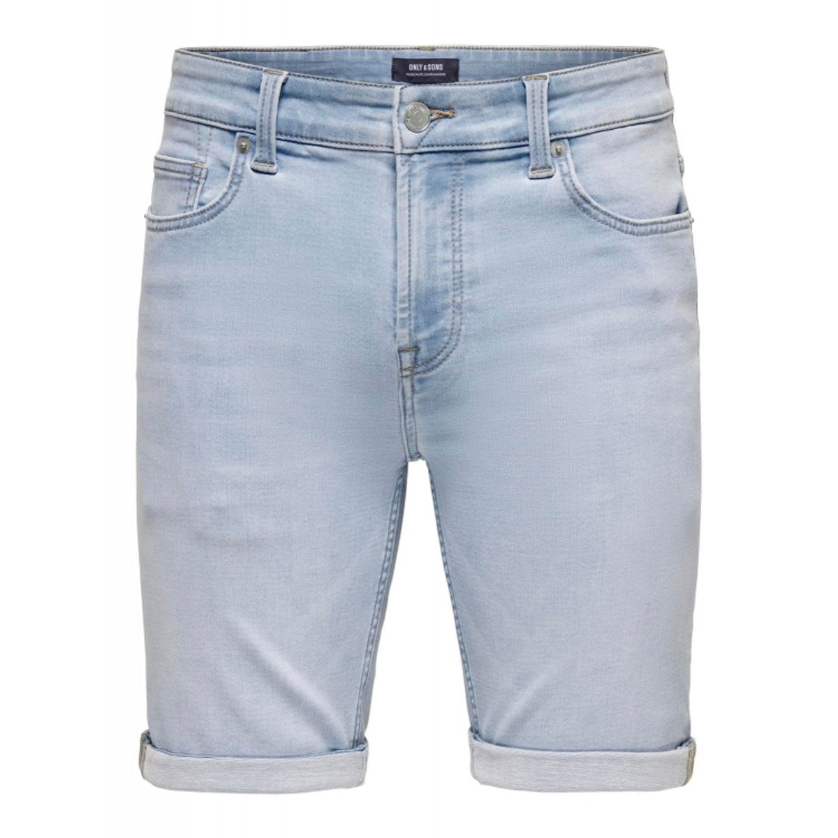 ONLY & SONS denimshorts i lyseblå til herre