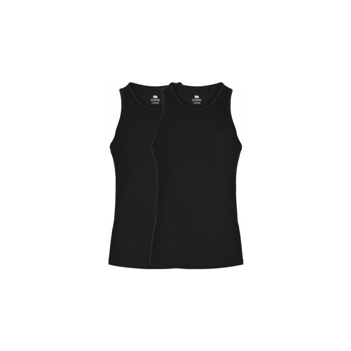 Dovre bambus singlet 2-pak, undertrøje i sort.