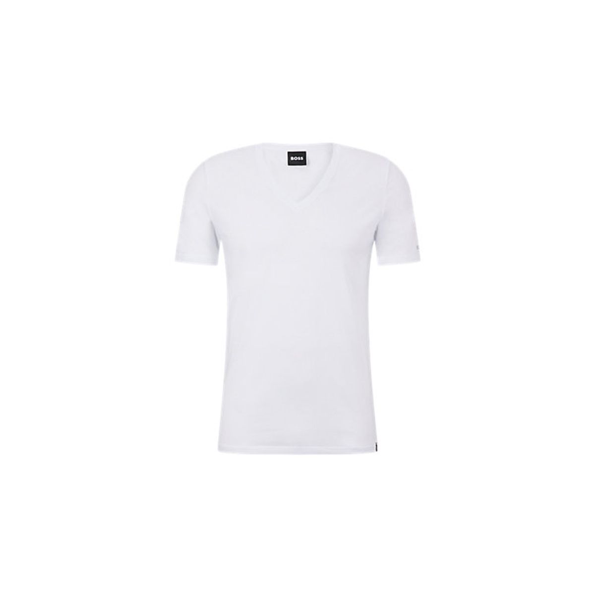 BOSS v-neck T-shirt i hvid til herre