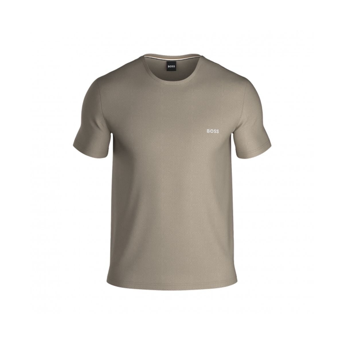 BOSS Waffle pyjamas T-shirt i beige til herre