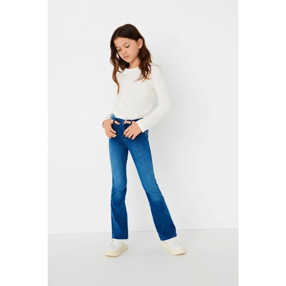 KIDS ONLY KONROYAL flared fit jeans i blå til piger