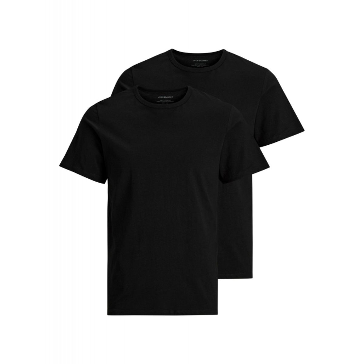 Jack & Jones 2pak sort T-shirt i bomuld med rund hals til herre