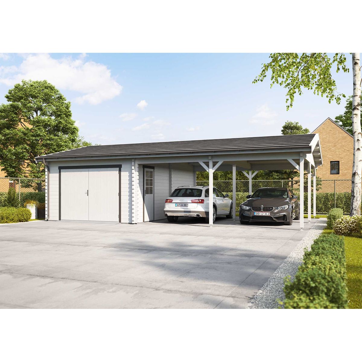 55,2 M² CARPORT - HANS 5 MED GARAGE/SKUR