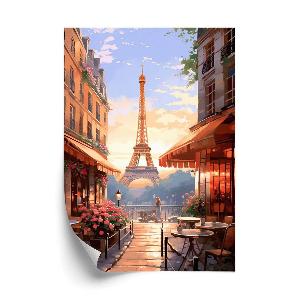 Plakat - Maleriske caféer i paris