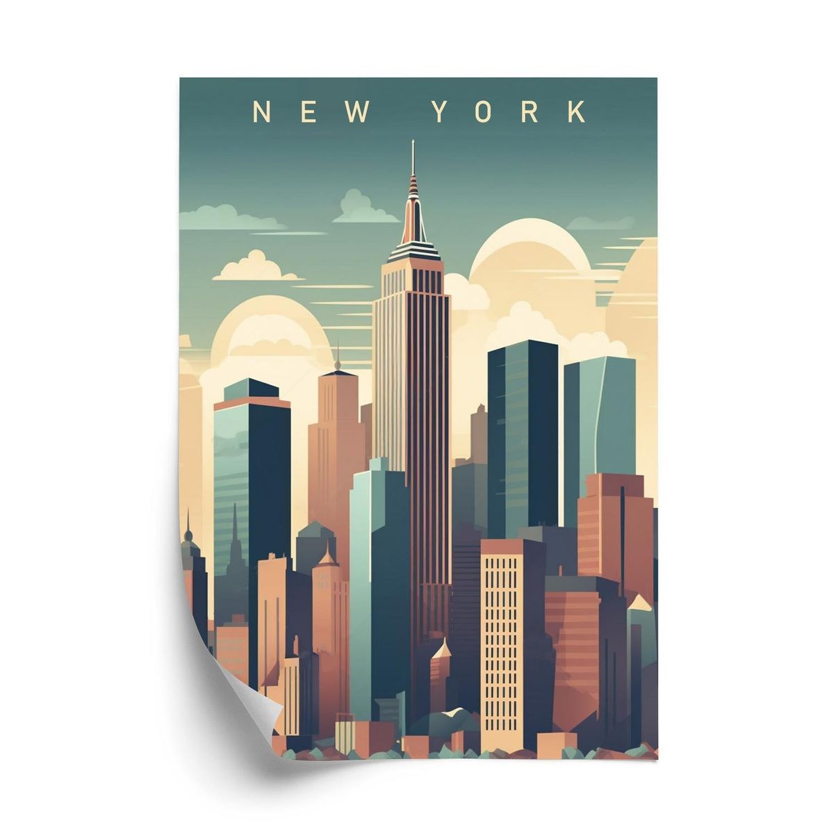 Plakat - Skyskrabere i new york illustration