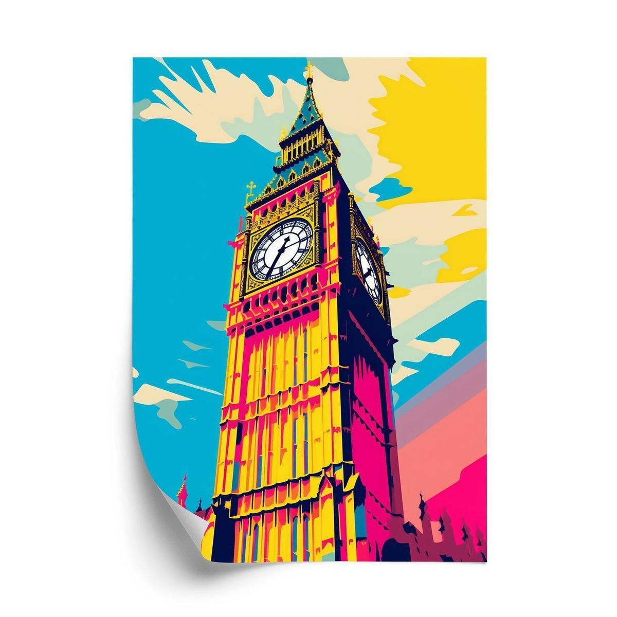 Plakat - Farverig big ben illustration