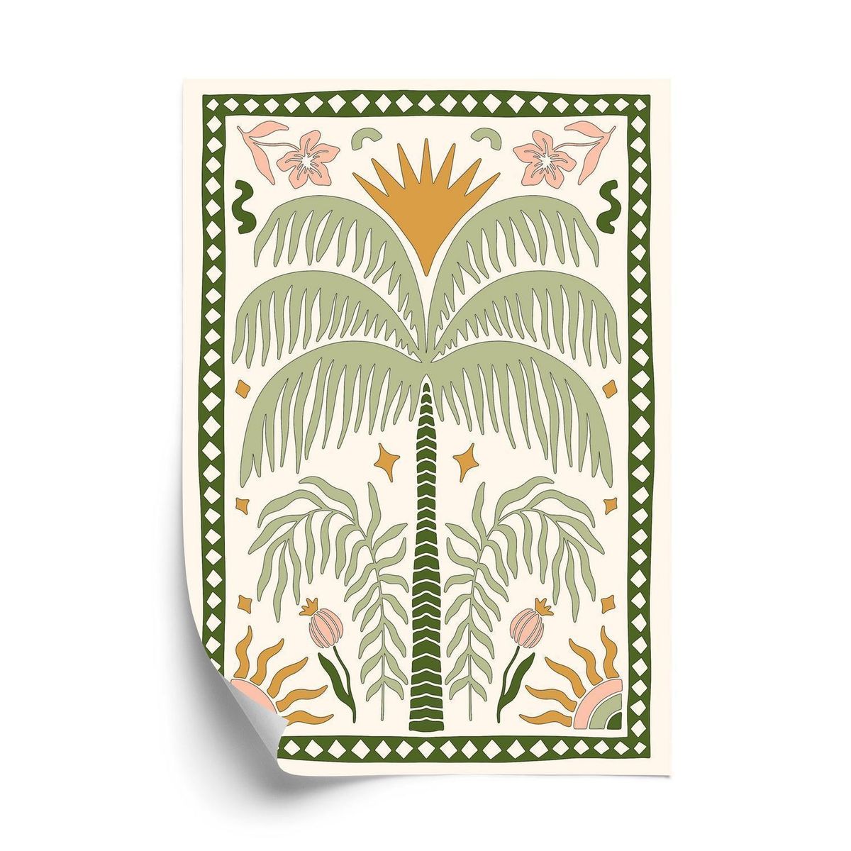 Plakat - Palme og orientalske planter