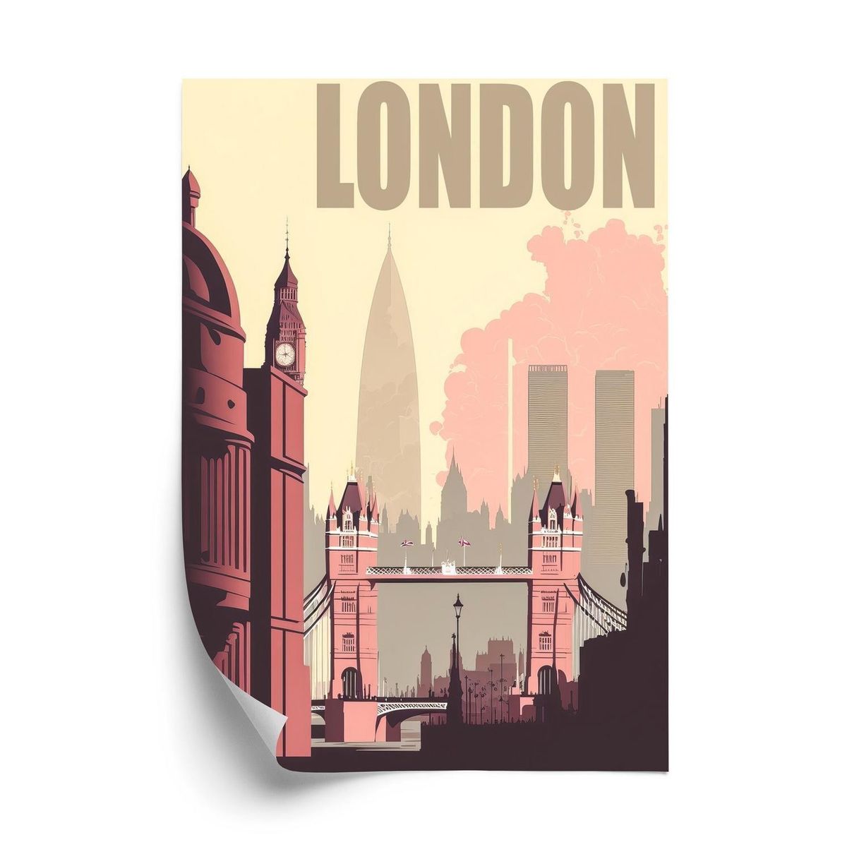 Plakat - London retro stil illustration