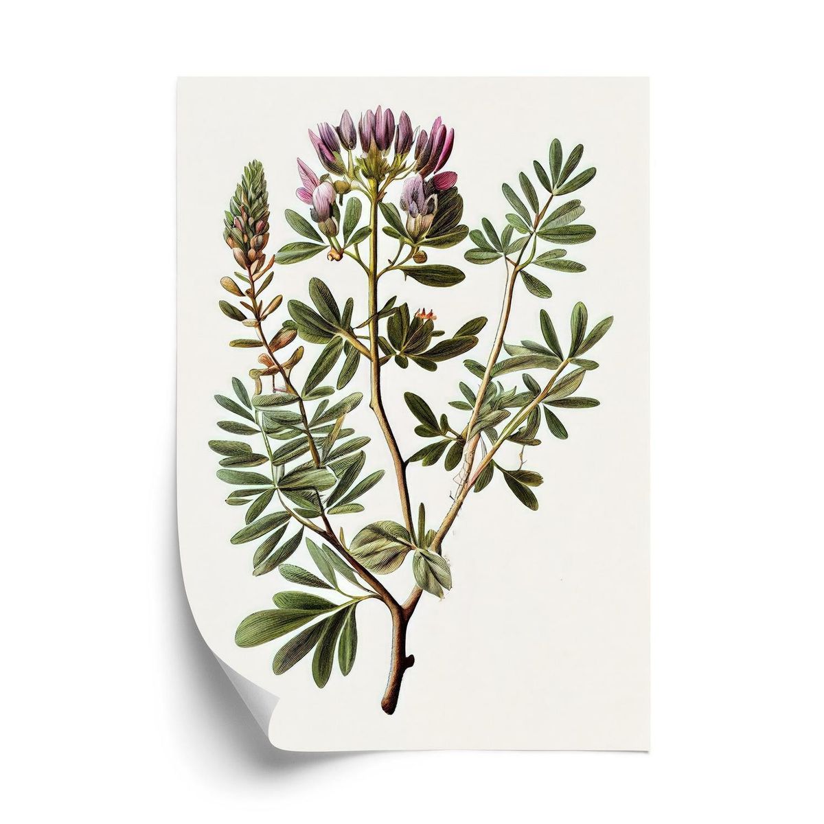 Plakat - Astragalus med lilla blomster