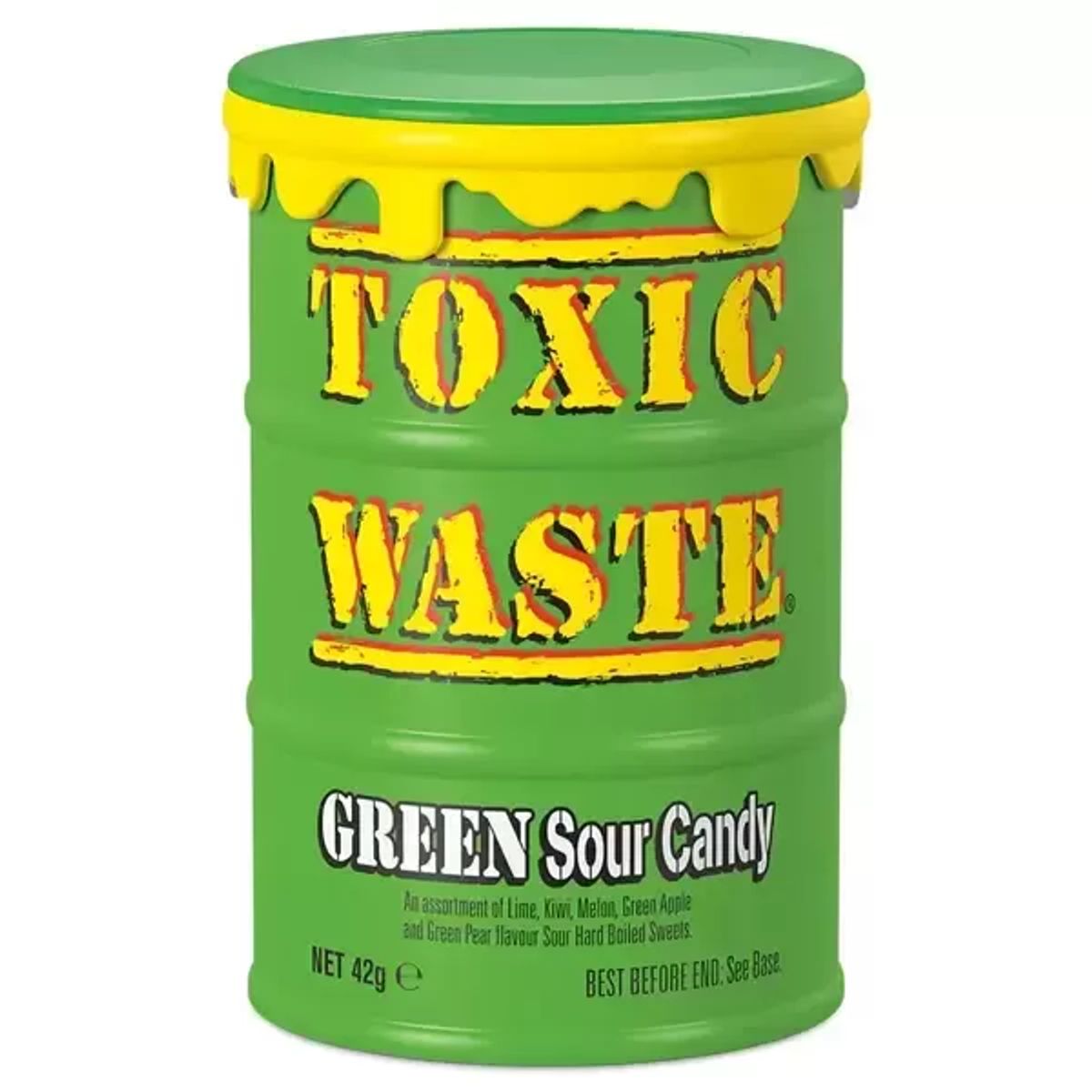 Toxic Waste Green Sour Candy Drum