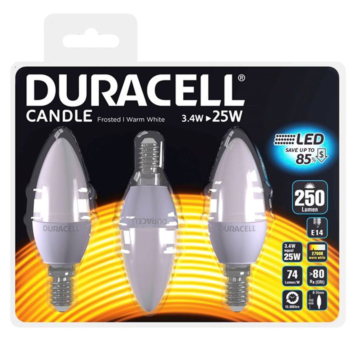 Duracell ® LED-kertepære E14 250 lumen - Indendørsbelysning > Pærer - DURACELL - Spotshop