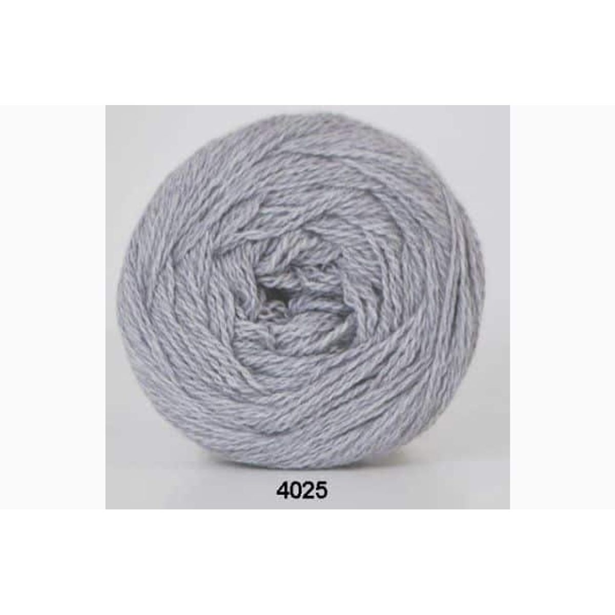 Organic 350 - wool cotton fra Hjertegarn i mange farver - Gots Certificeret - 4025 lys grå - 45% Bomuld, 55% Merinould