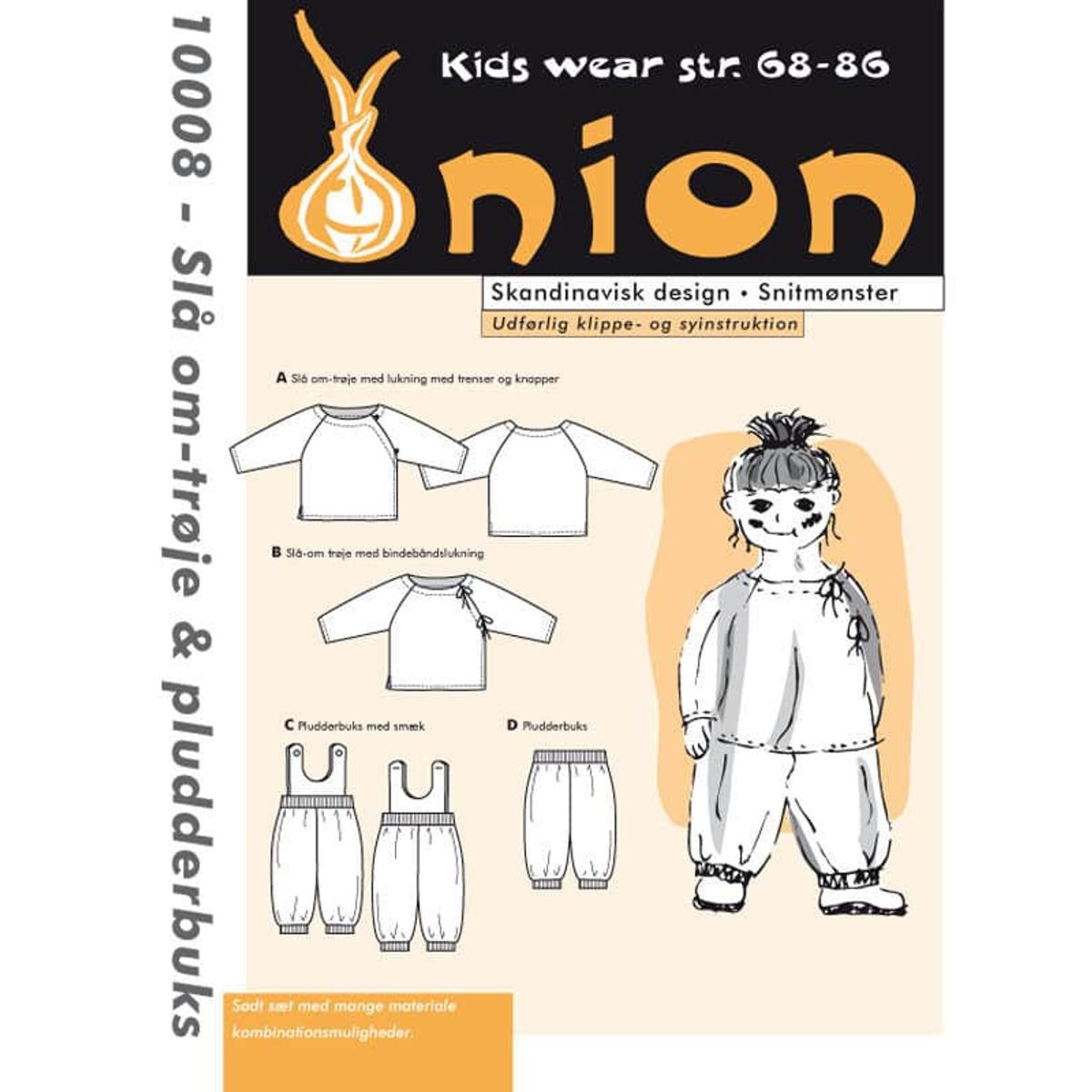 Slå om-trøje & pludderbuks, str. 68-86 - Onion kids wear 10008