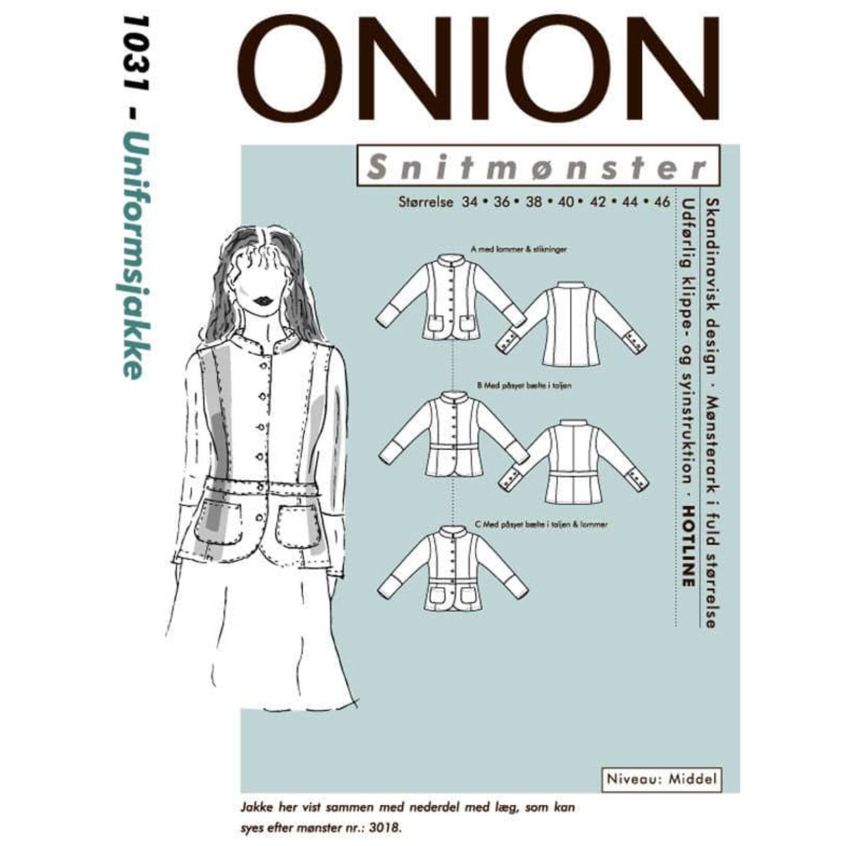 Onion uniformsjakke, str. 34-46 - Onion 1031