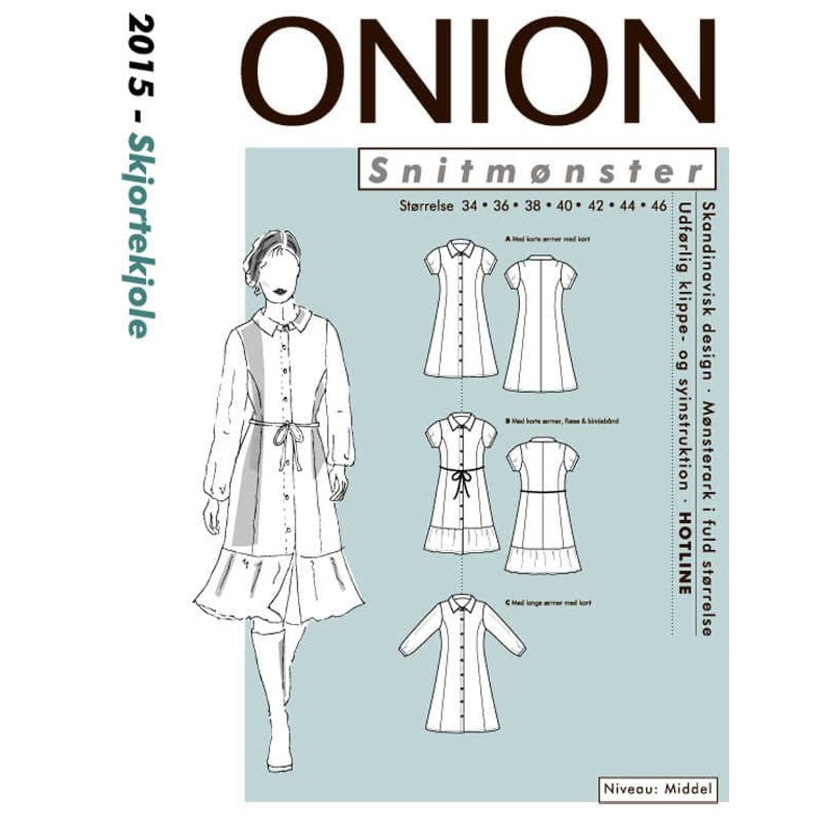 Onion skjortekjole, str. 34-46 - Onion 2015