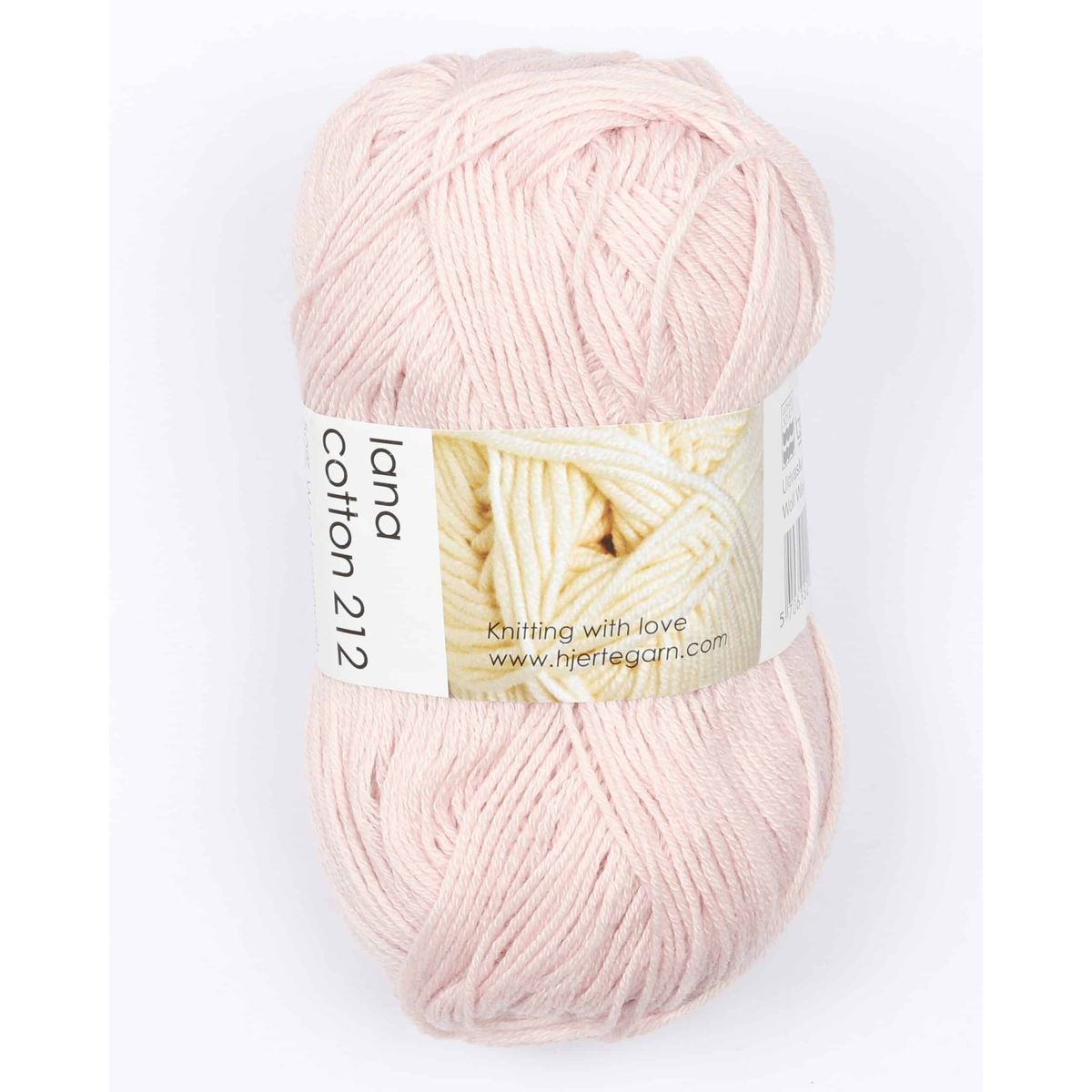 Lana Cotton 212 fra Hjertegarn i mange farver - 3803 rosa pudder - 50% Bomuld, 50% Merinould