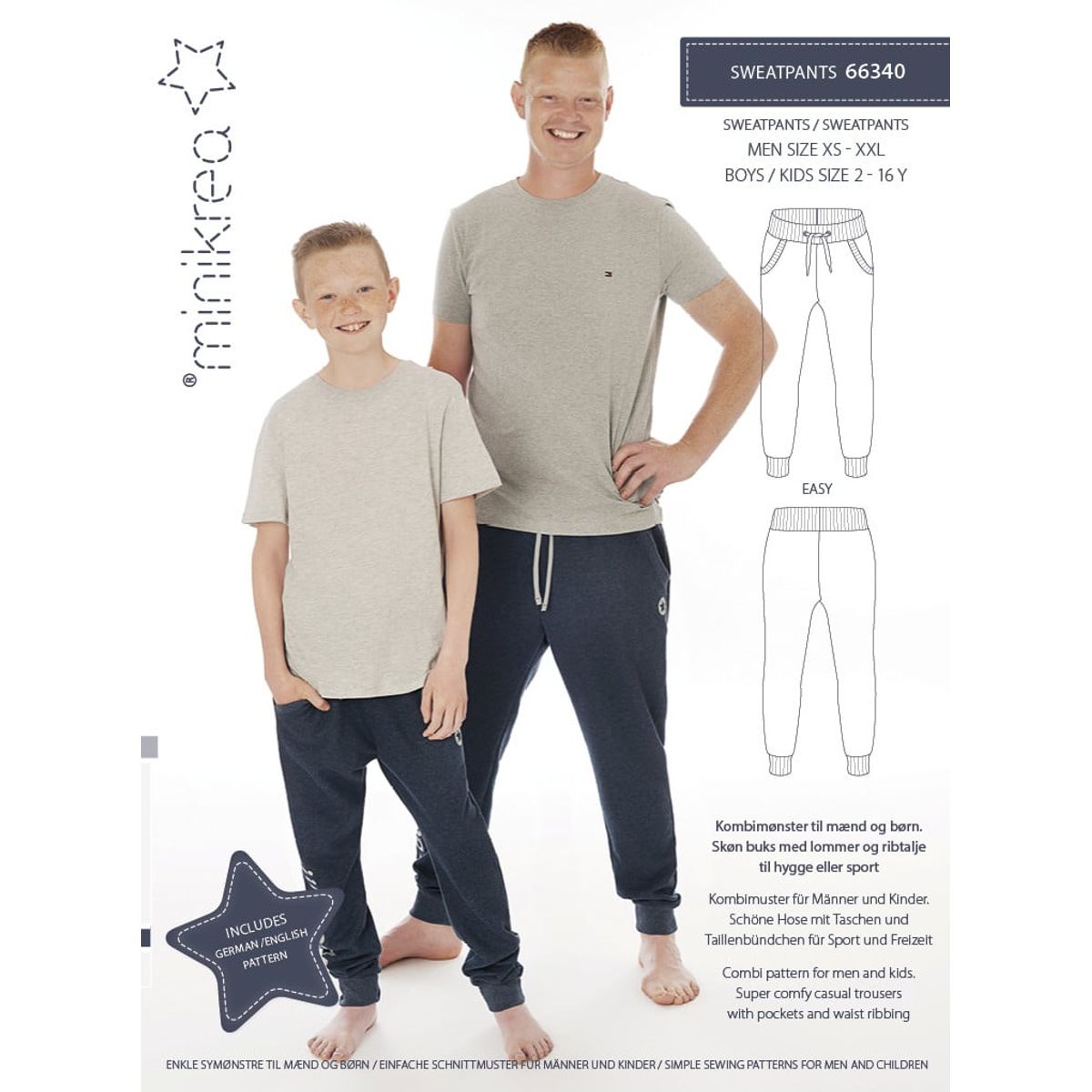 Sweatpants, str. 2-16 år / str. XS-XXL - Minikrea 66340-