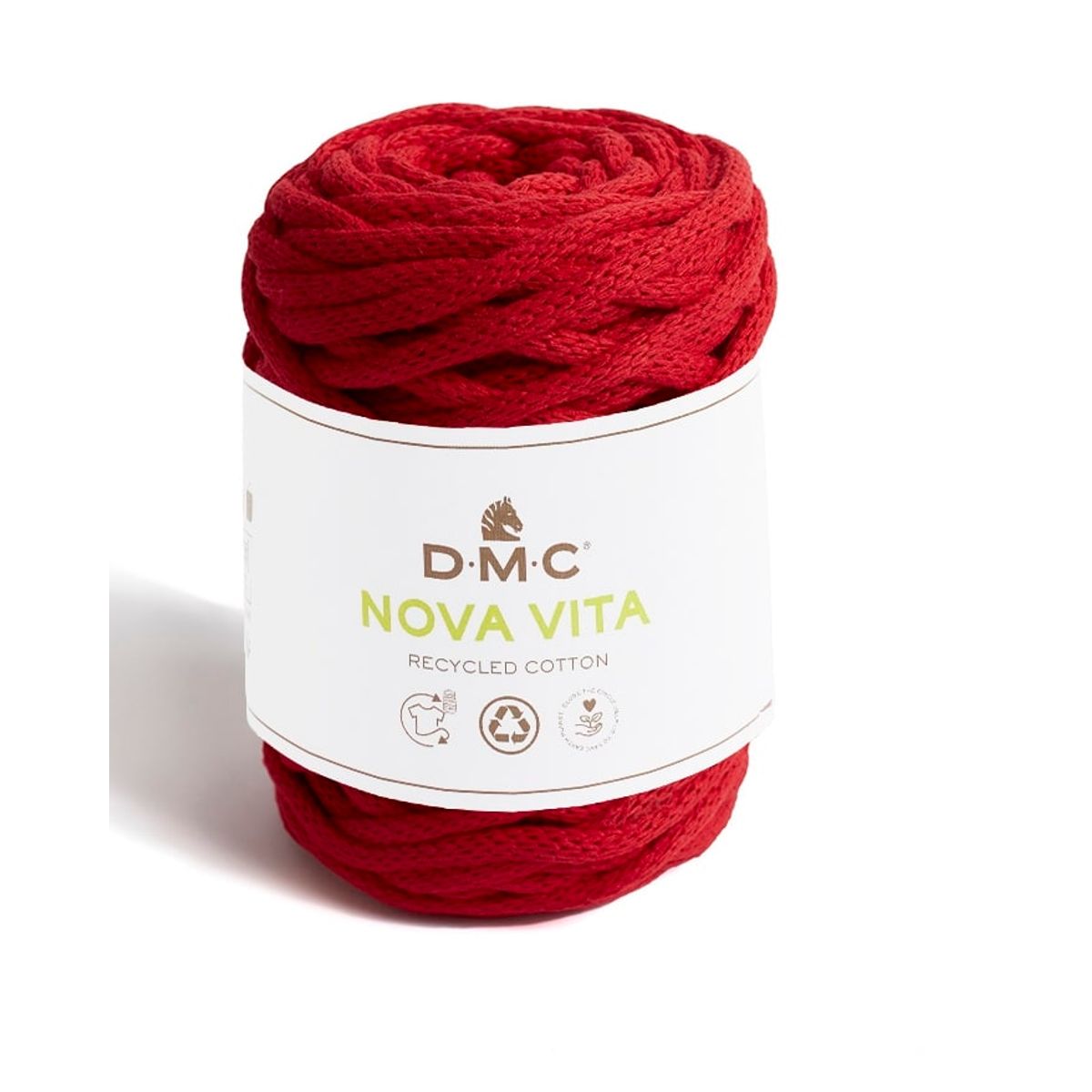 Nova Vita 12 fra DMC (bæredygtigt) i mange farver - 005 rød - 20% Polyester, 80% genbrugsbomuld