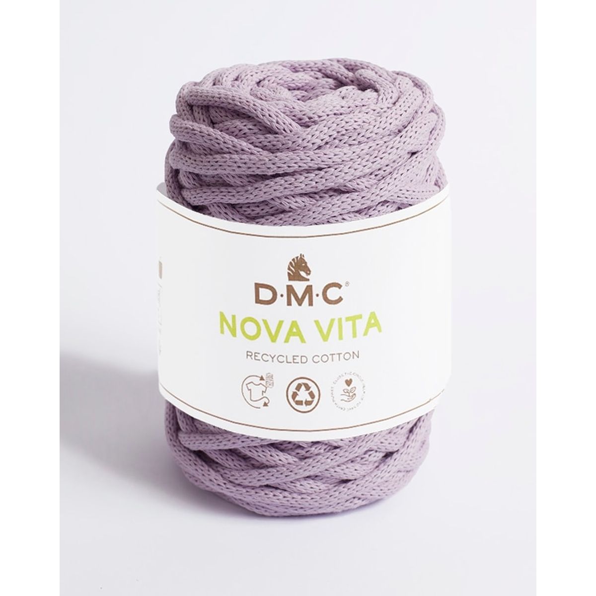 Nova Vita 12 fra DMC (bæredygtigt) i mange farver - 062 lys lilla - 20% Polyester, 80% genbrugsbomuld