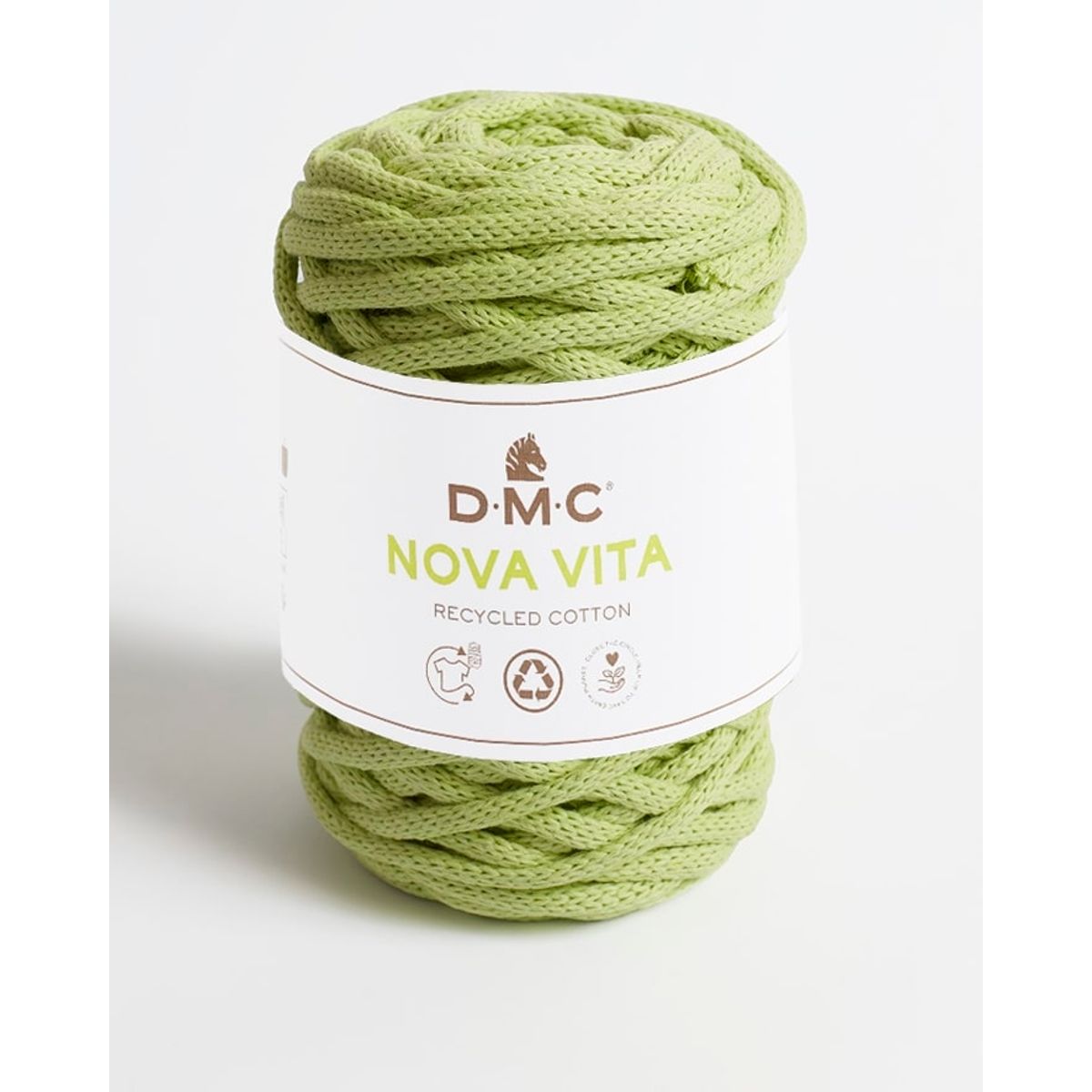 Nova Vita 12 fra DMC (bæredygtigt) i mange farver - 084 lime - 20% Polyester, 80% genbrugsbomuld