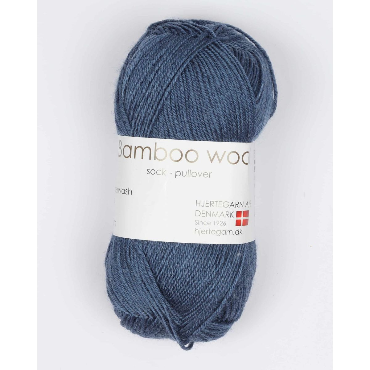 Bamboo Wool fra Hjertegarn i mange farver - 6970 jeansblå - 15% Nylon, 30% Bambus, 55% Uld