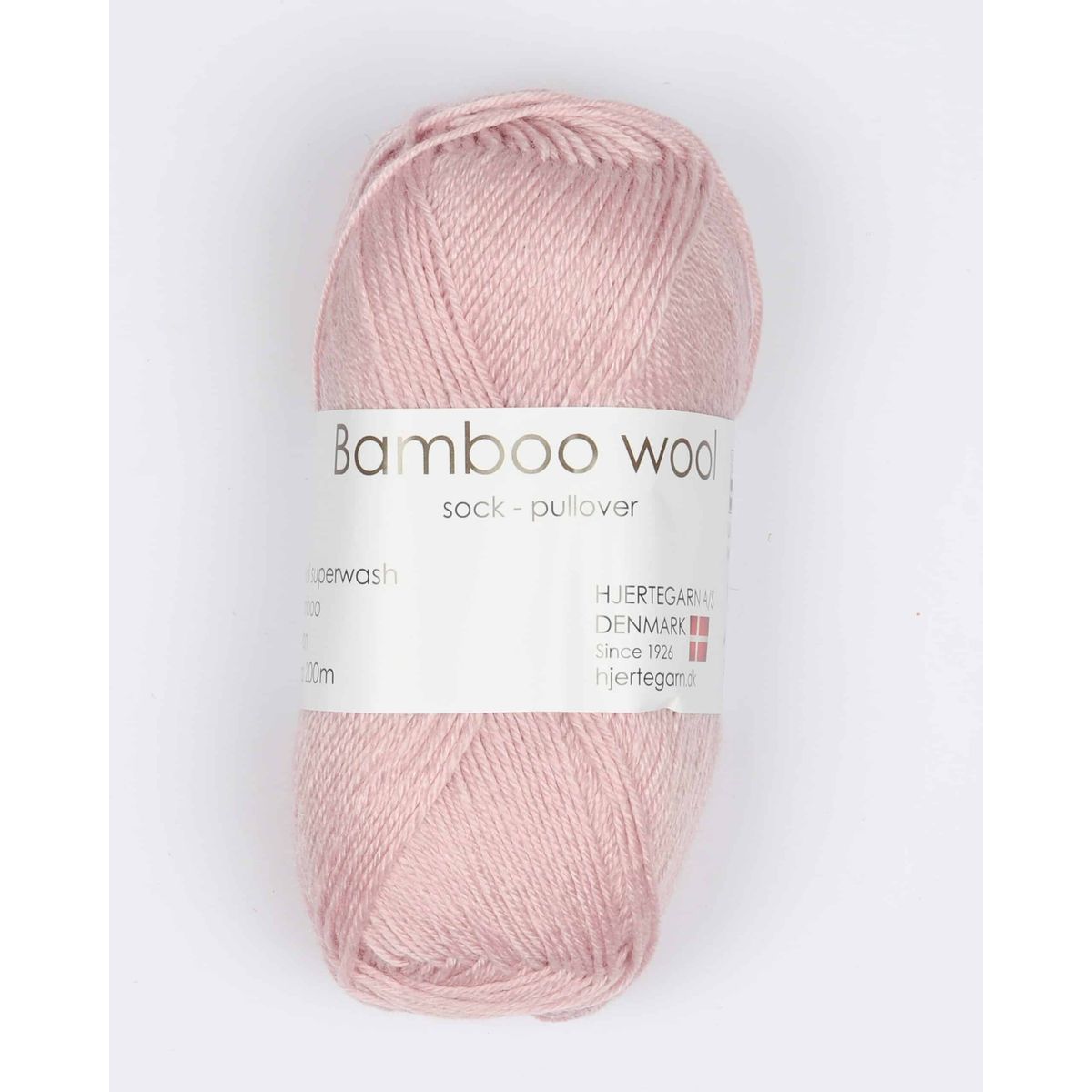 Bamboo Wool fra Hjertegarn i mange farver - 6995 rosa - 15% Nylon, 30% Bambus, 55% Uld