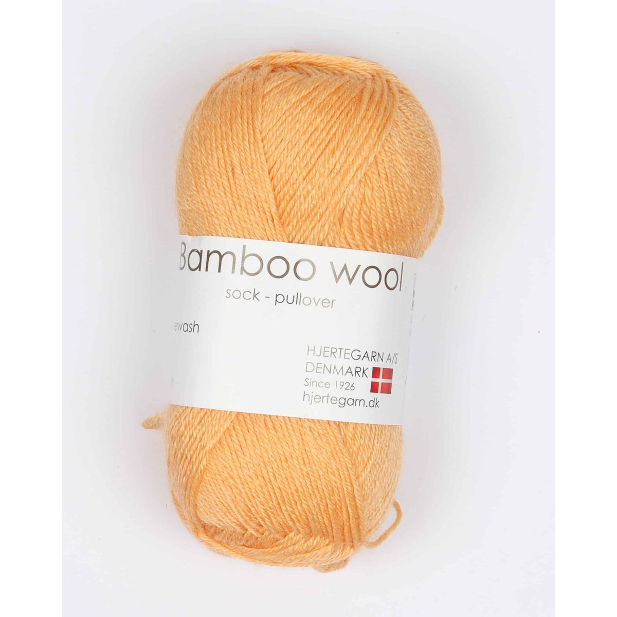 Bamboo Wool fra Hjertegarn i mange farver - 1231 gul - 15% Nylon, 30% Bambus, 55% Uld