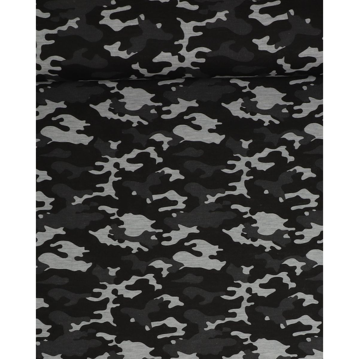 Camouflage, mørkegrå/lysegrå/sort - Uld/polyester jersey - Polyester, Uld