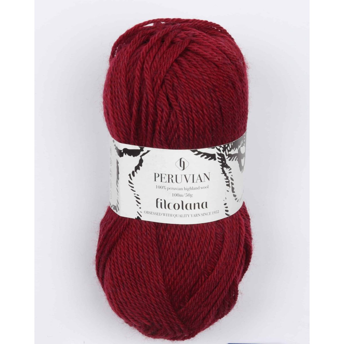 Peruvian Highland Wool fra Filcolana i mange farver - 804 meleret vinrød - 100% Peruvian-highland-uld