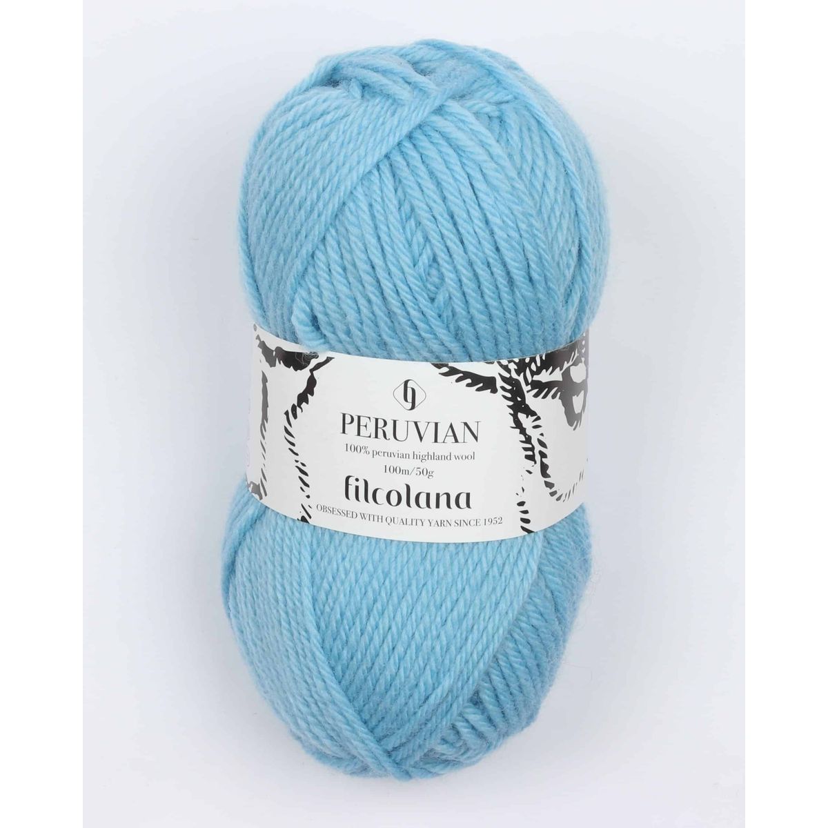 Peruvian Highland Wool fra Filcolana i mange farver - 141 lyseblå - 100% Peruvian-highland-uld