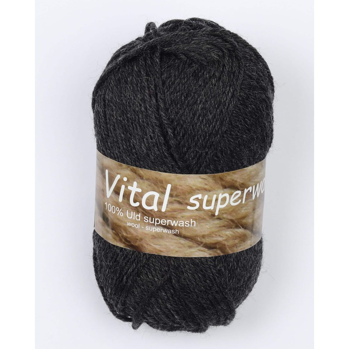 Vital fra Hjertegarn i mange farver - Superwash - 0183 koksgrå - 100% Uld