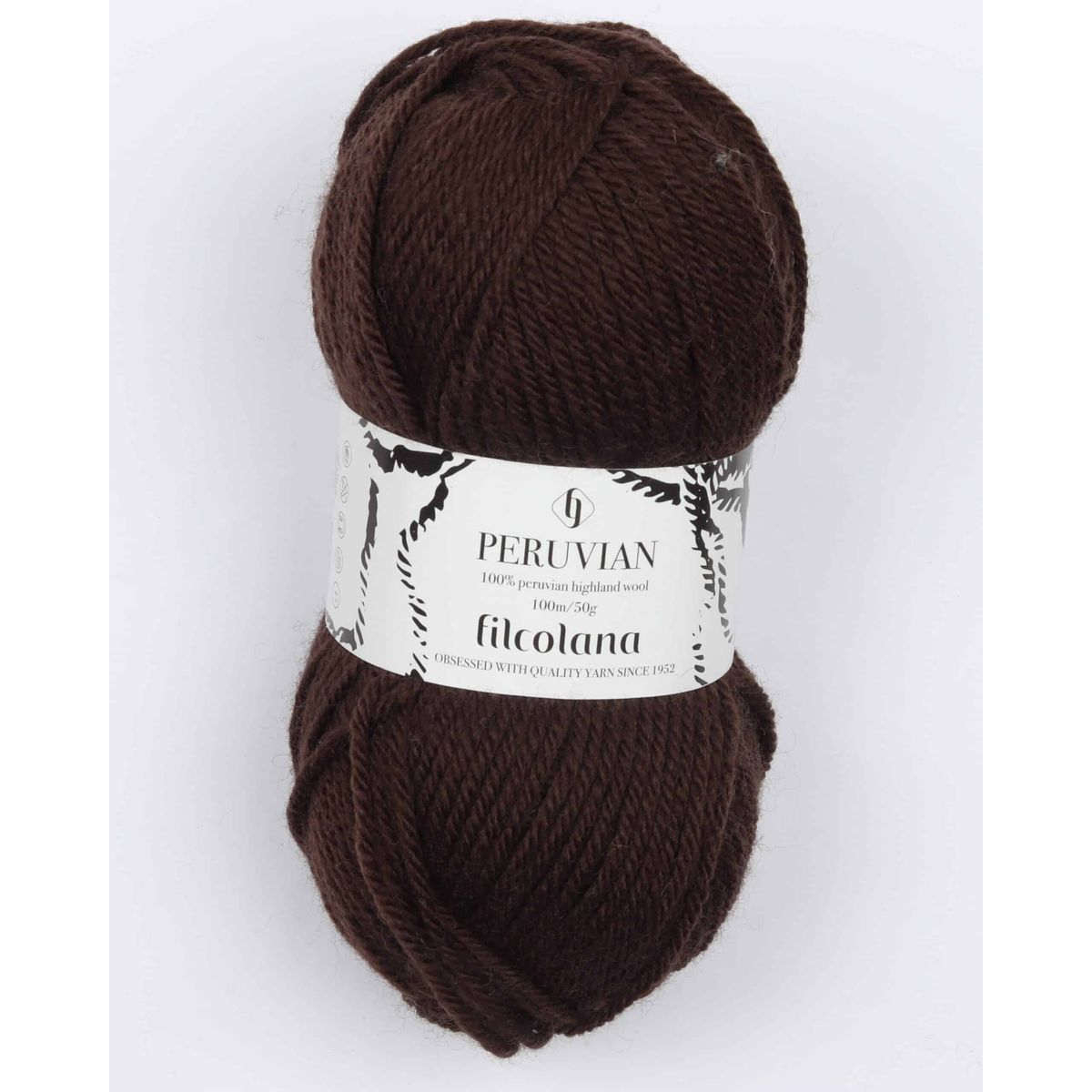 Peruvian Highland Wool fra Filcolana i mange farver - 241 mørk brun - 100% Peruvian-highland-uld