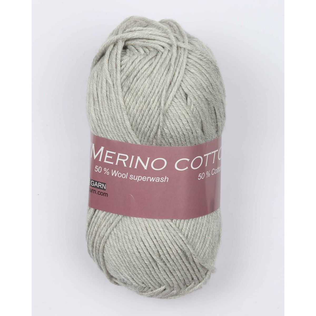 Merino cotton fra Hjertegarn i mange farver - 0434 lysegrå - 50% Bomuld, 50% Uld