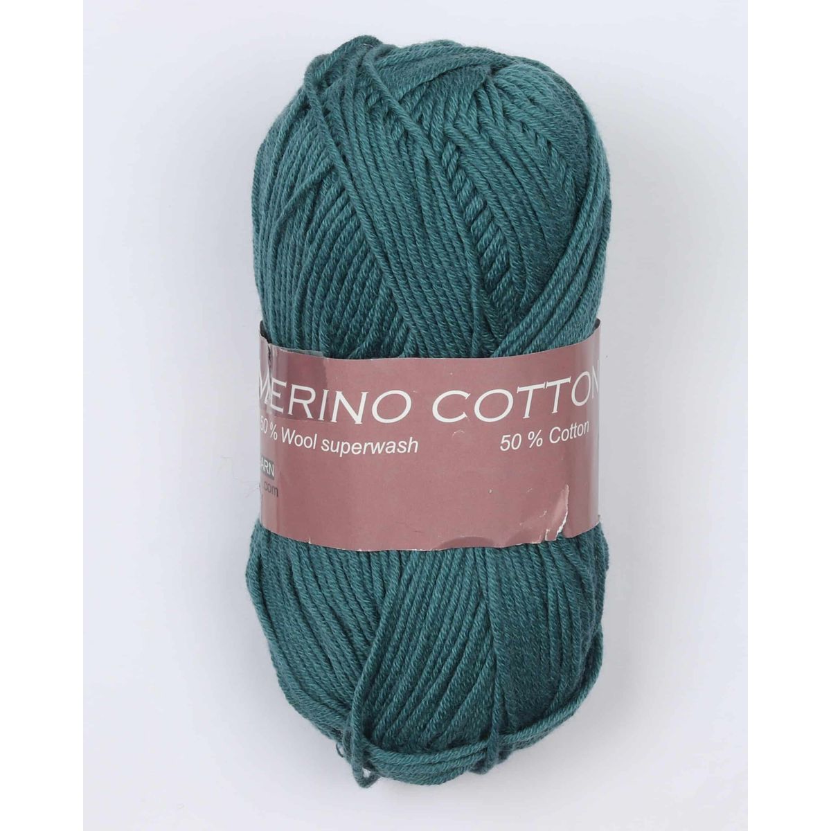 Merino cotton fra Hjertegarn i mange farver - 4718 lys petroleumsgrøn - 50% Bomuld, 50% Uld