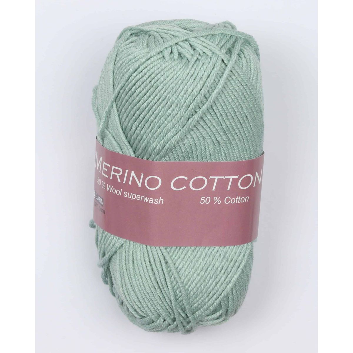 Merino cotton fra Hjertegarn i mange farver - 5106 mintgrøn - 50% Bomuld, 50% Uld